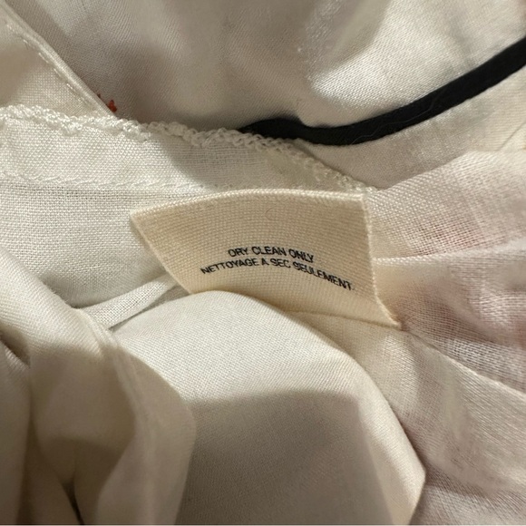 Anthropologie Floreat Strapless White Dress with Black and Gold Accents - Picture 8 of 8